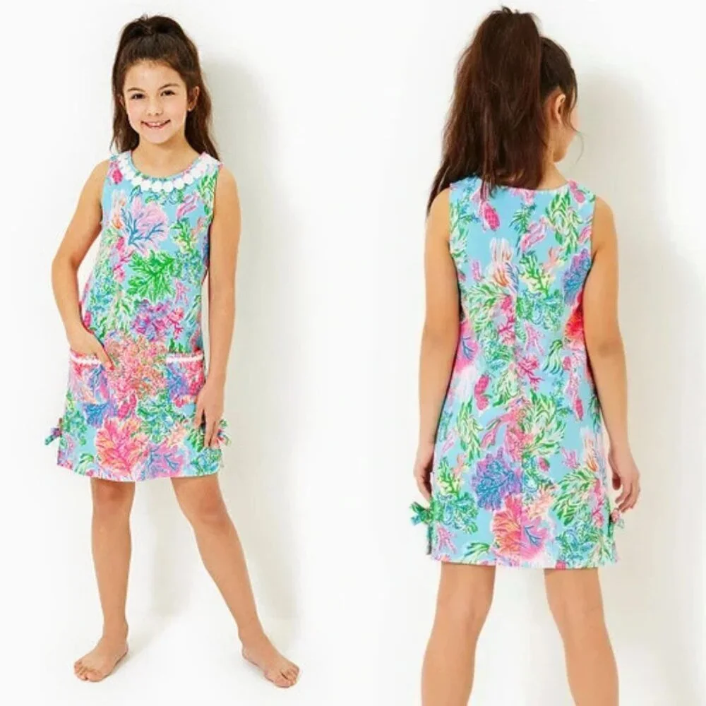 Lilly Pulitzer Kids' Girls Little Lilly Knit Shift Dress Size Small (4-5) 2810